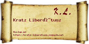 Kratz Liberátusz névjegykártya